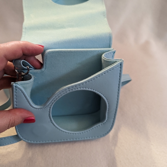Instax camera case. A soft blue bag would be a great addition to a camera gift. - Picture 8 of 10